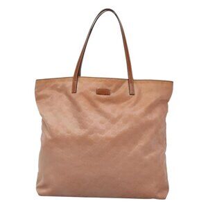 GUCCI GG Canvas Tote Bag Nylon Pink Gold 295252 Auth 129450